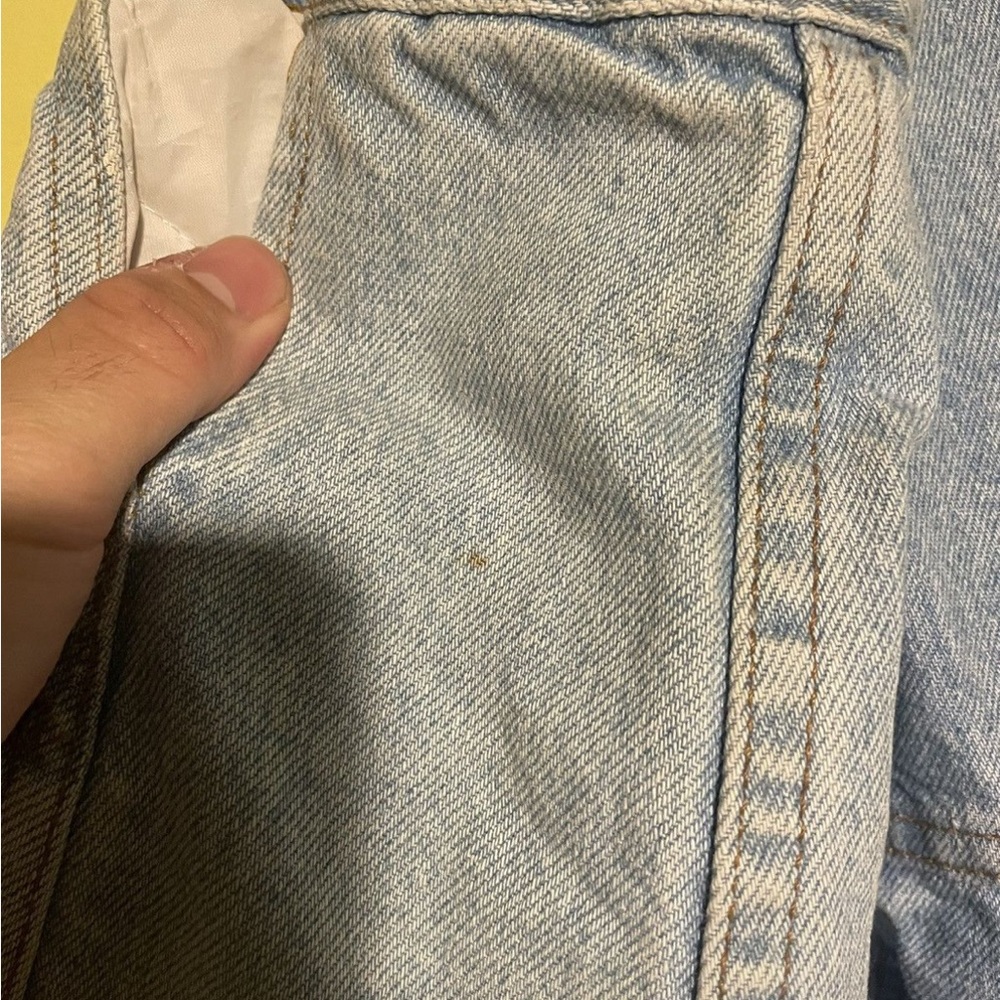 LEVI'S Vintage 1970's RAD Naturally Faded Denim Sherpa-Lined Jacket Size M - Picture 3 of 11